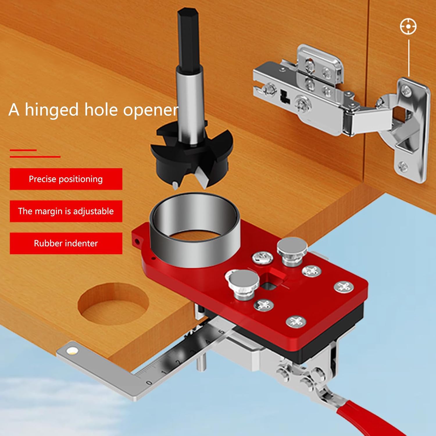 35mmカップヒンジロケータージグステンレススチールガイド正確なキャビネットドアの設置のためのベアリングヒンジホールカッター  Amazon.co.jp: CarAngels 35㎜スライド蝶番取り付け 穴あけ ガイドプレート スライド丁番穴あけセット 35MMカップ スライド  ヒンジジグ ...