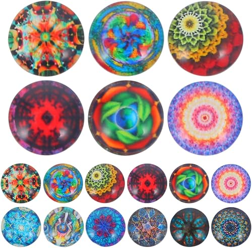 ARTIBETTER 100 cabujones de cúpula de cristal de 0.394 in impresos para la fabricación de joyas