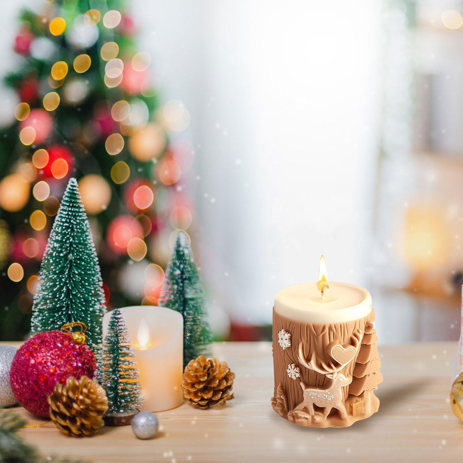 Stampi In Silicone Natalizi Per Colata | Confezione Da 4, Per Candele, Resina, Gesso, Decorazioni Fai-da-te