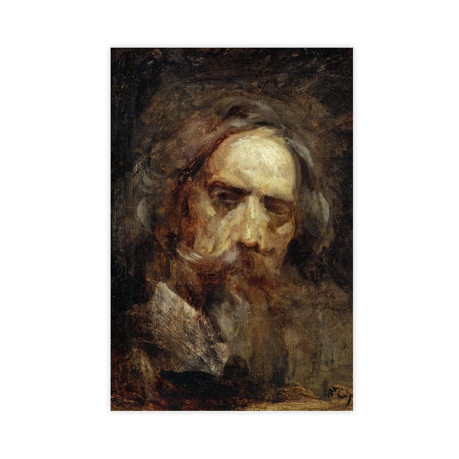 Poster su tela autoportrait (1874) per camera da letto, decorazione regalo