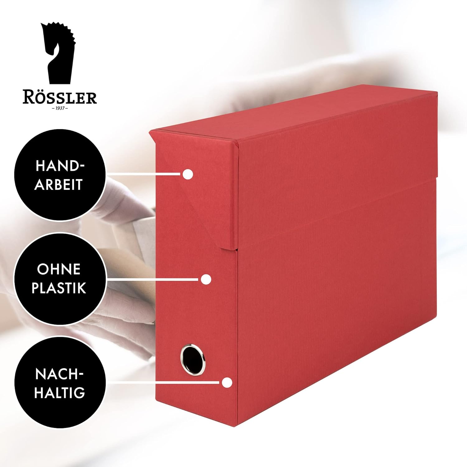 Rössler Papier S.O.H.O. 1319452363 95 x 335 x 255 mm Archive Box - Red