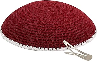 Zion Judaica Bulk Knitted Kippahs 16cm Quality Knit Handmade Kippots Cotton Yarmulkes 6.3"