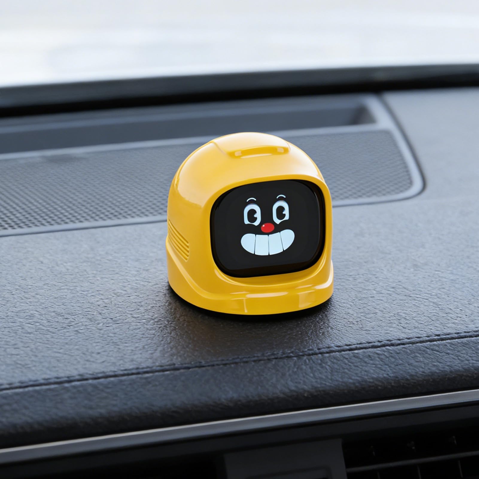 Luocute Compañero Emocional del Tablero del Automóvil, Sincronización Avanzada de Giroscopio con 52 Expresiones Encendido Automático Apagado Carga Tipo C 10 Horas de Duración de la (Yellow)