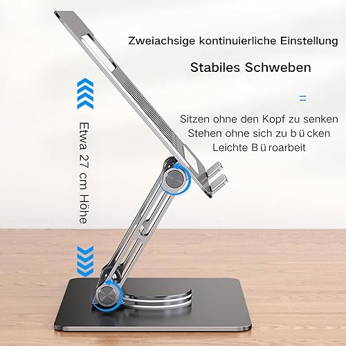 Miniatura 4 de Soporte ajustable para computadora portátil para escritorio, regalos para hombres, soporte de computadora portátil con función de refrigeración,