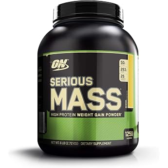 Serious Mass, Protein Powder Supplement, Banana, 6 lb (2.72 kg), Optimum Nutrition