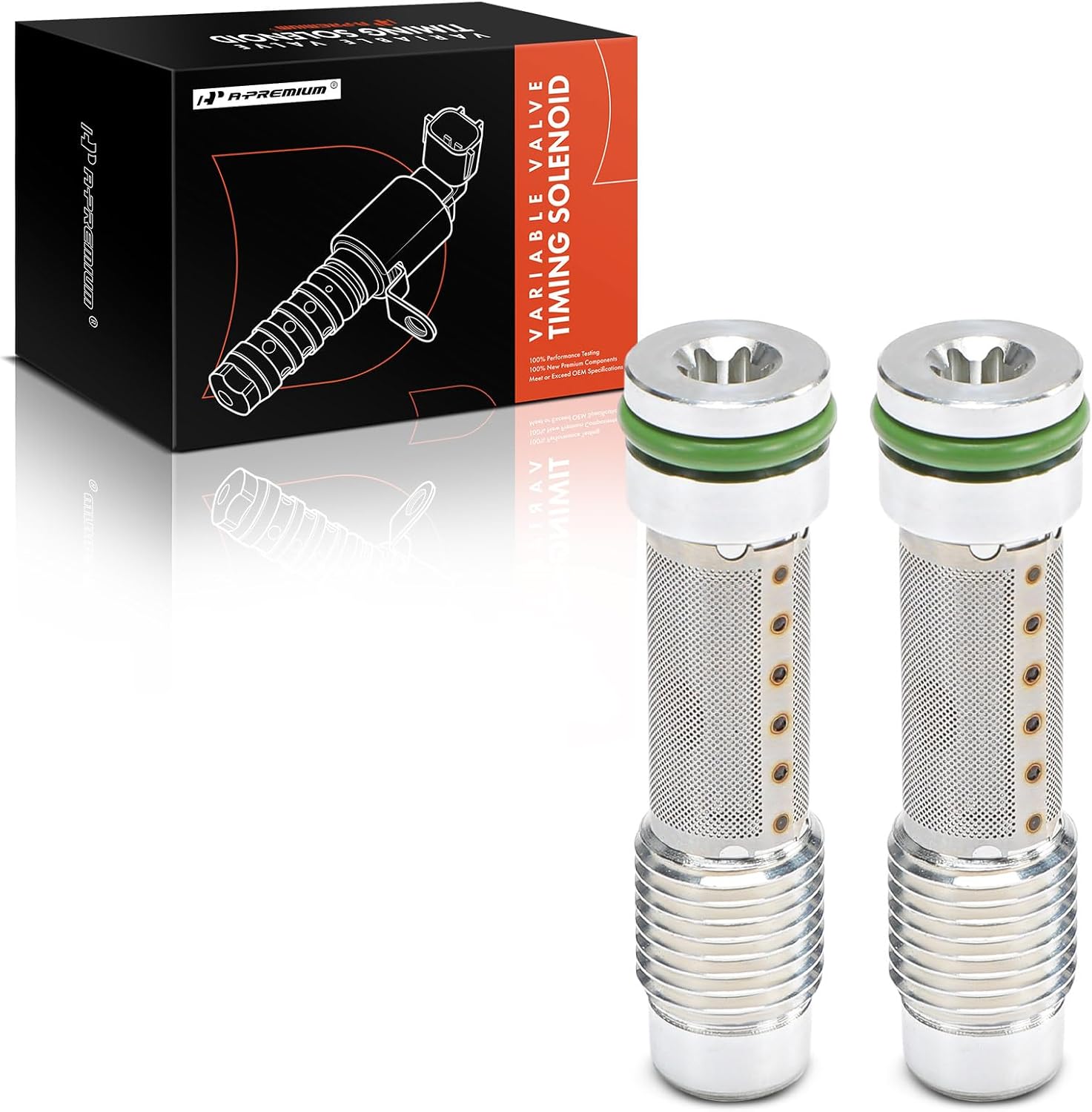 A-Premium 2-PC Engine Variable Valve Timing (VVT) Solenoid Compatible with BMW 325i, 325xi, 328i, 328xi, 330i, 330xi, 335i, 335is, 335xi, X5, 525i, 525xi, 528i, 528xi, 530i, X3, 740i, X6, 128i, Z4