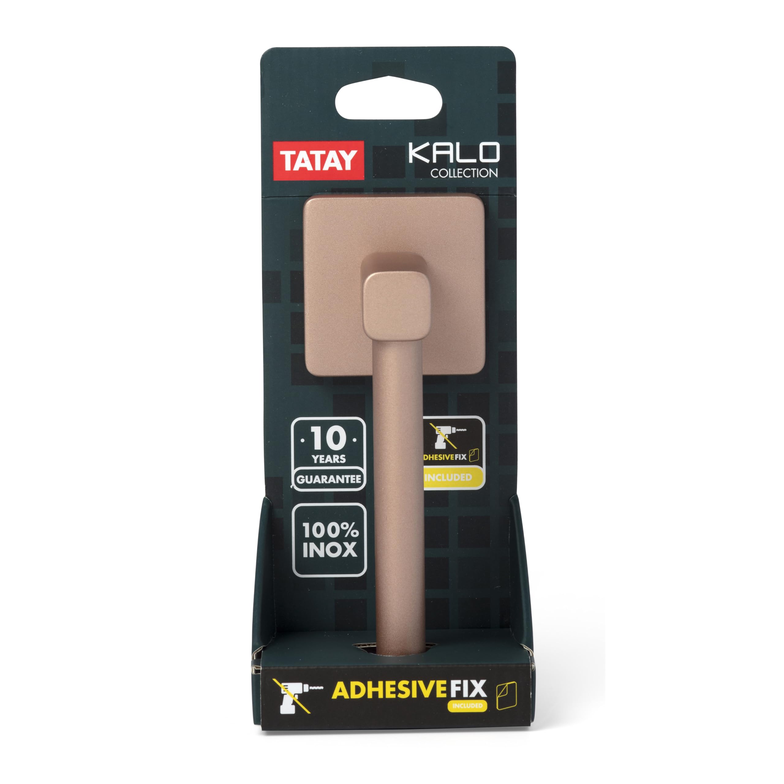 TATAY Porte-Papier Toilette sans Perçage, 100% Inoxydable, 6 x 6,5 x 16 cm