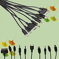 Vista 2 de Cable USB universal 10 en 1, cable de carga múltiple compatible con múltiples teléfonos celulares, auriculares Bluetooth, altavoz, reproductor de MP3