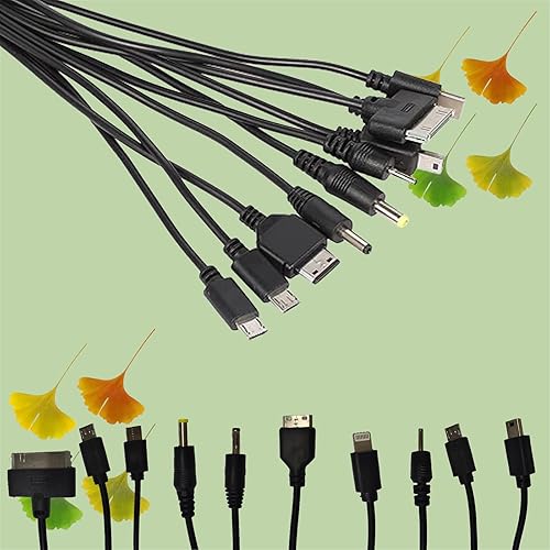 Miniatura 2 de Cable USB universal 10 en 1, cable de carga múltiple compatible con múltiples teléfonos celulares, altavoz Blutooth auriculares reproductor MP3