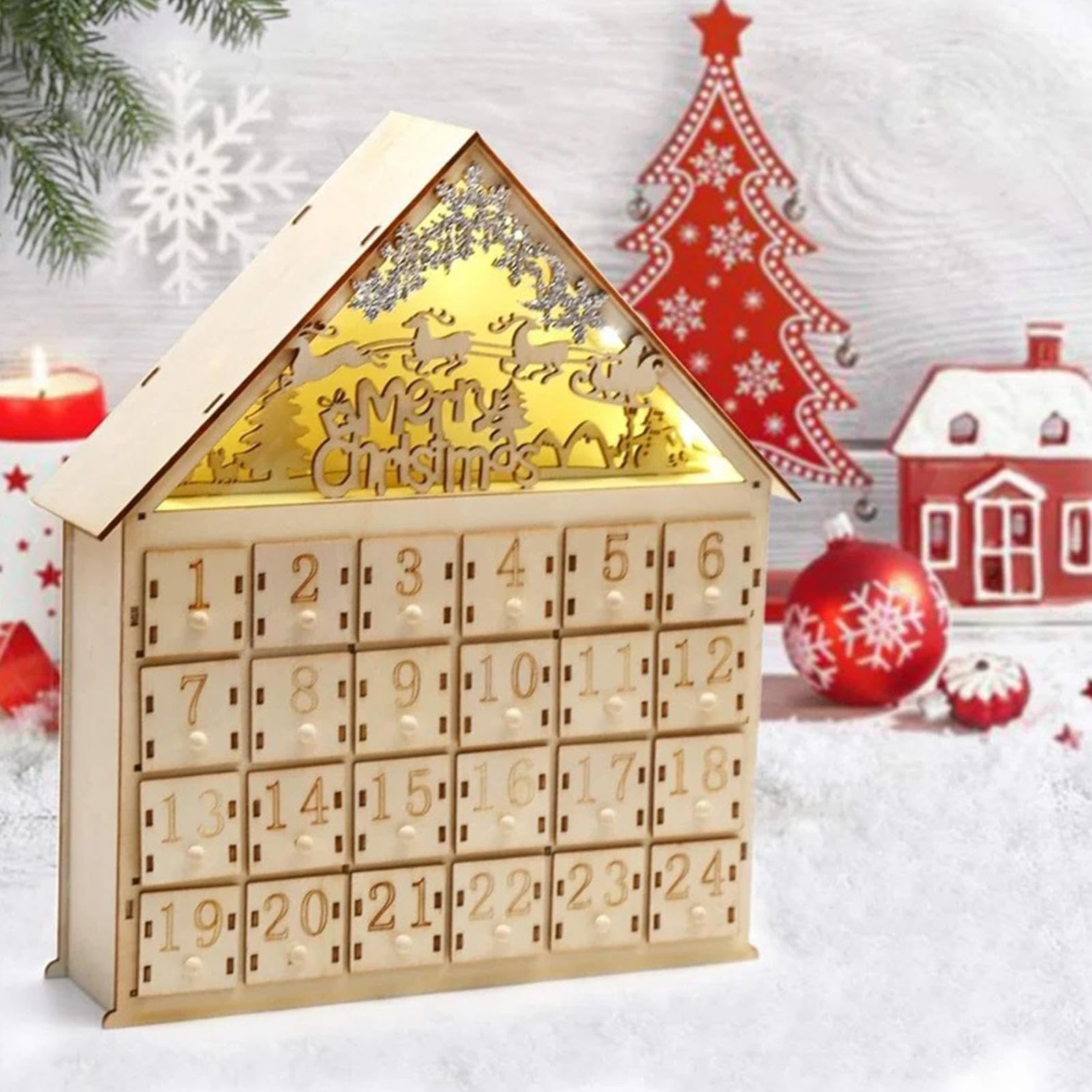 Adventskalender-Box, Weihnachtskalender-Countdown | 24-Tage