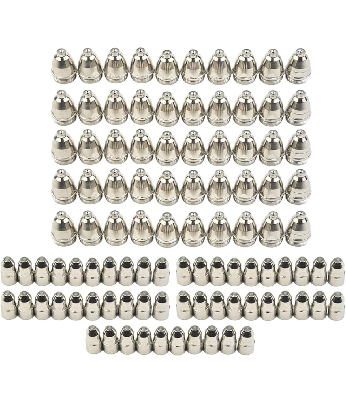 P80 elektrody plazmowe i dysze, część zamienna, przewodność elektryczna, do CUT-120 CUT-100 CUT-80 CUT-70, srebrna, 100 sztuk (1,3 mm)