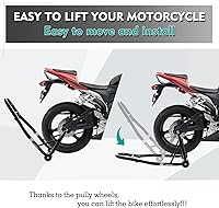 Vista 5 de Donext - Soporte para motocicleta (850 lb), tamaño U color negro