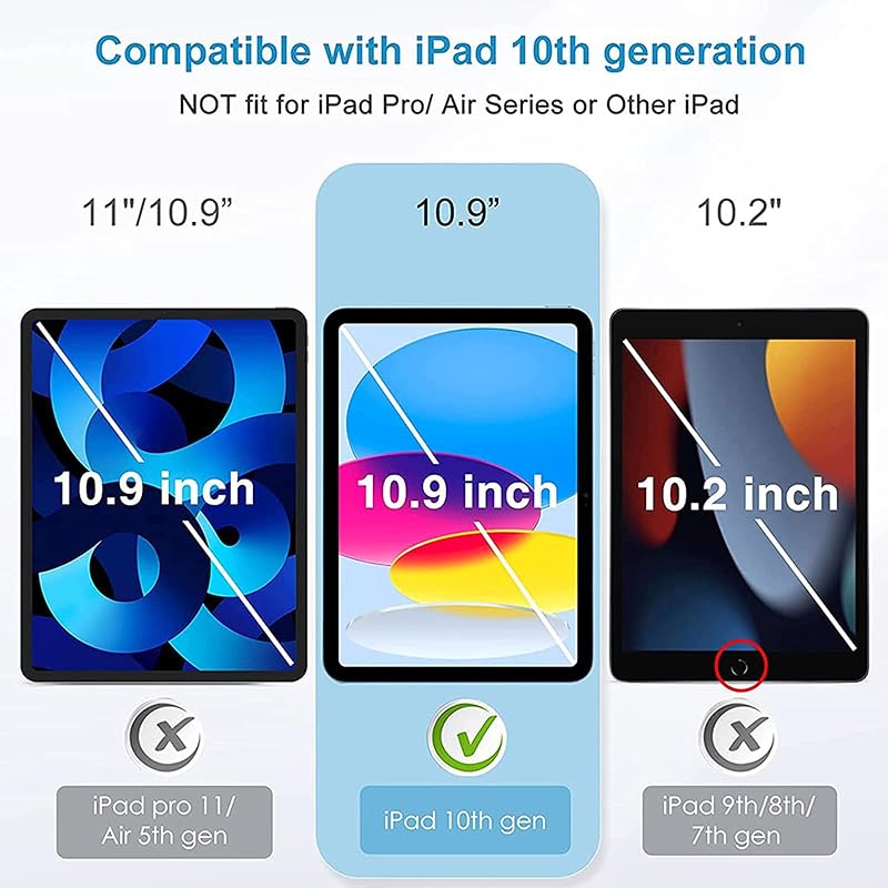 XZC iPad 11. generáció 2025 / 10. generáció 2022 ütésálló tok forgatható állvánnyal rózsaszín