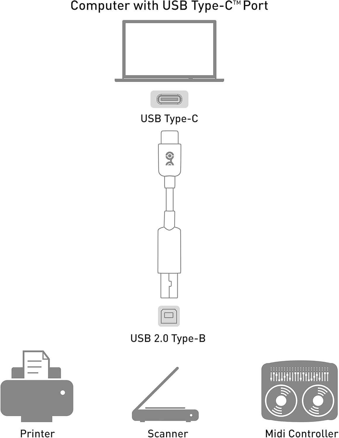 Exсluѕіvе Dіѕсоunt 🔥 Cable Matters USB C Printer Cable 6.6 ft (USB C to USB B Cable, USB B to USB C Cable) Compatible with Printer, MIDI Controller, MIDI Keyboard and More in White - 6.6 Feet
