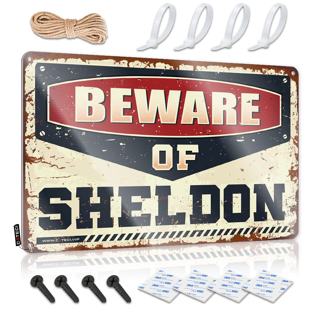 Fzfn Colour Best Collection Funny Sign | Beware Of Sheldon Sarcastic For Work Living Room(30X40cm)