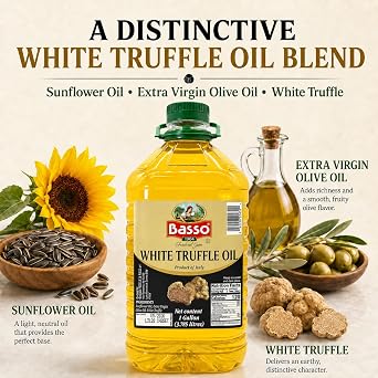 BASSO 1904 - White Truffle Oil, Bulk, 1 Gallon (3.785 liters)