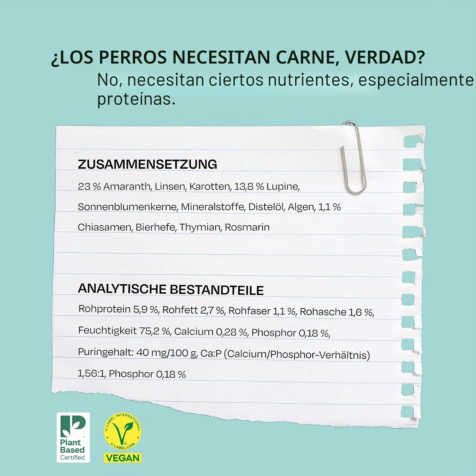 VEGDOG Comida húmeda Vegana Sensitive para Perros Adultos sensibles con proteína de altramuz y Amaranto, alimento Completo sin Cereales para Personas alérgicas con Fuente Alternativa de proteínas, | Con proteína de altramuz – alimento completo bien digeri
