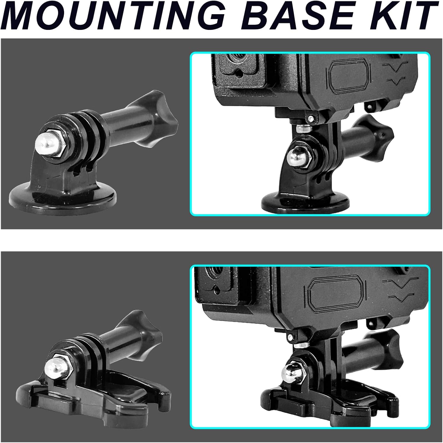 263FT/80M Aluminum Alloy Waterproof Case for Go Pro Hero13/Hero12/Hero11/Hero10/Hero9 Black, Underwater Diving Protective Housing Shell for Go Pro Hero 13 Action Camera with Bracket Accessories - Image 4