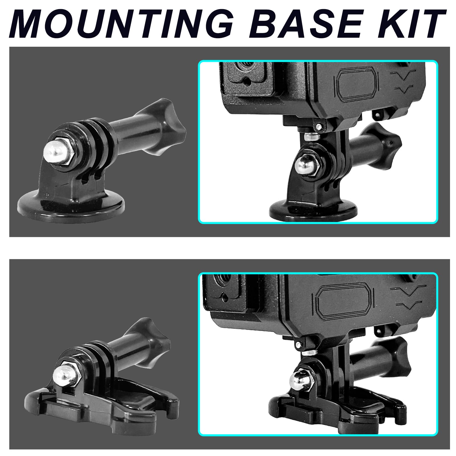 Custodia impermeabile in lega di alluminio da 80 m per Go Pro Hero13/Hero12/Hero11/Hero10/Hero9 nera, custodia protettiva per immersioni subacquee per Go Pro Hero 13 Action Camera con accessori per