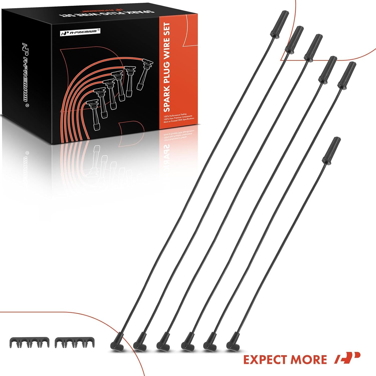 A-Premium Spark Plug Wire Compatible with Buick LeSabre/Reatta 1989-1991, Park Avenue 1991-1992, Riviera, Electra & Oldsmobile Toronado 88, 98 & Pontiac Bonneville,3.8L 6-PC Set