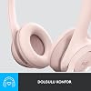 Logitech H390 Wired Over-Ear Microphone Headset, Digital Stereo Audio, Foldable Noise Canceling Microphone, On-Cable Inspections, Pink