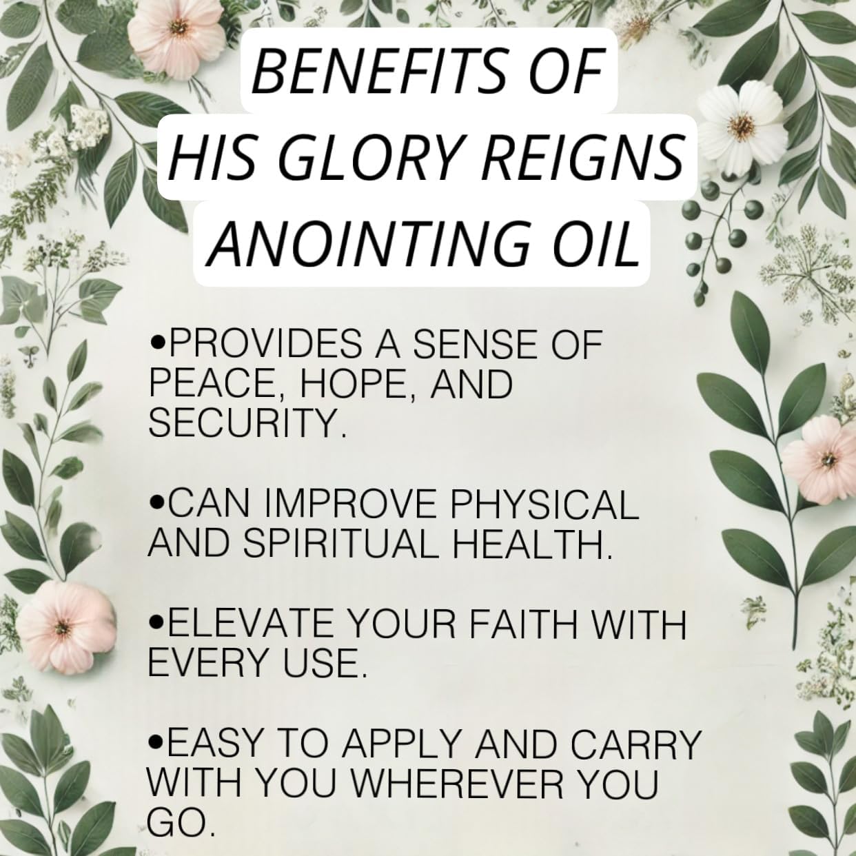 Anointing Oil - Psalm 91 - Protection - Oil for Daily Prayer, Ceremonies and Blessings - Comes with Prayer Card