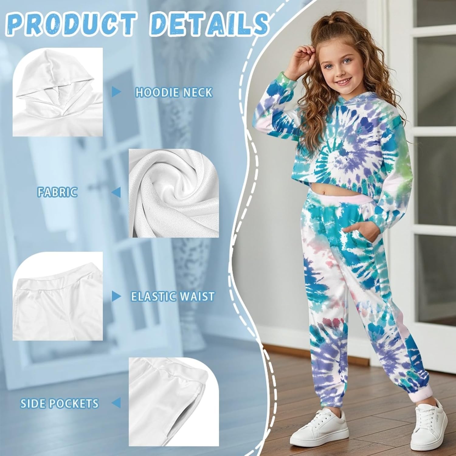 HUIACONG Girls Sweatsuits Kids Sweat Set for Children Sweat Suit for Boys