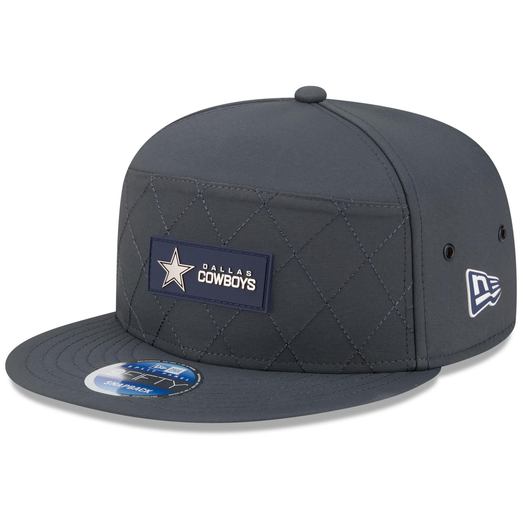 New Era Men's Charcoal Dallas Cowboys 2025 Sideline Cold Weather Split Panel 9FIFTY Snapback Hat