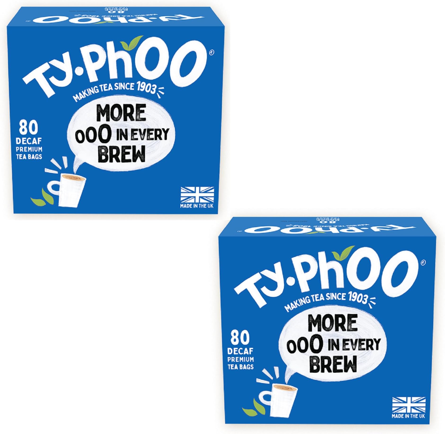 Typhoo Decaf (More In Every Brew) 80 Premium Teabags (Pack of 2)