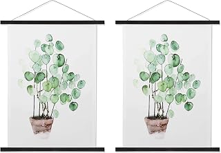 Magnetic Poster Hanger Frame for 11x17 11x15 11x11 Movie Music Posters Wall Art, Black Wood Picture Frames for Large Canvas Diamond Map Decor, Living Room Calendar Banner Tapestry Photo Hanging Stand