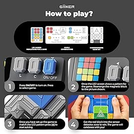 GiiKER Super Slide Puzzle Games, Original 500+ Challenges Brain Teaser Puzzle, Toys for Kids Teens, Travel Games Birthday Stocking Stuffers for Boys Girls, Activities for Road Trips