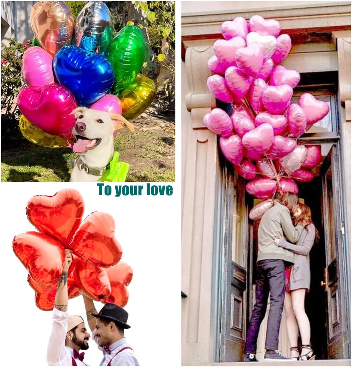 Zhiheng 10pcs Heart Balloos for Party Decoration,18inch Heart Shaped Foil Balloons for Birthday,Christmas,Graduation,Wedding Party Accessories (Orange) - Image 5