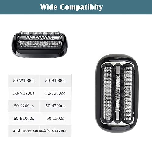 Miniatura 4 de Suleto Cabezal de repuesto 53B compatible con afeitadora eléctrica Braun Series 56, cuchillas de repuesto 53b Series 5, cabezal de afeitado de