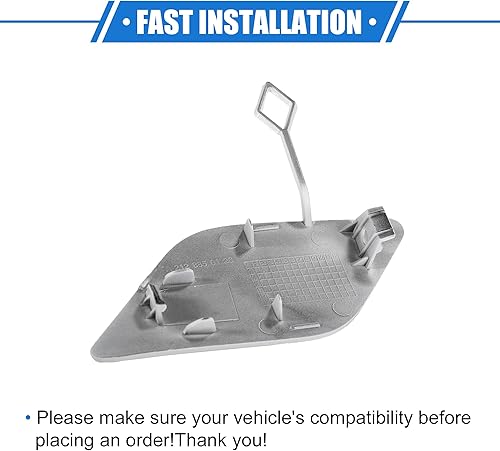 Miniatura 7 de VekAuto Tapa de la cubierta del agujero del ojo del gancho de remolque del coche compatible para Mercedes-Benz E350 2010-2013, parachoques delantero