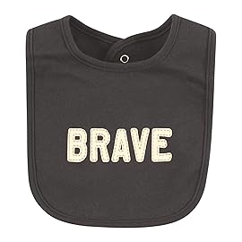 Hudson Baby Unisex Baby Cotton Bibs, Brave Lion, One Size