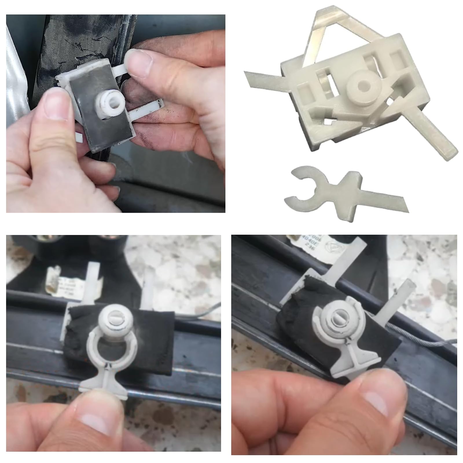 Twowinds - Clip Alzacristallo 99487781 Compatibili con Fiat Panda - Porta Anteriore Destra (lato passeggero) - Regolatore di Finestrini