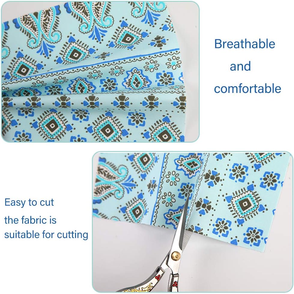 50 Pieces Printed Cotton Quilting Fabric Patchwork Squares DIY Sewing Quarter Bundle Fabric Pure Cotton Printing Cloth for Quilting Patchwork, DIY Craft, Scrapbooking Cloth (7.8 x 7.8 Inch/20 x 20 cm)