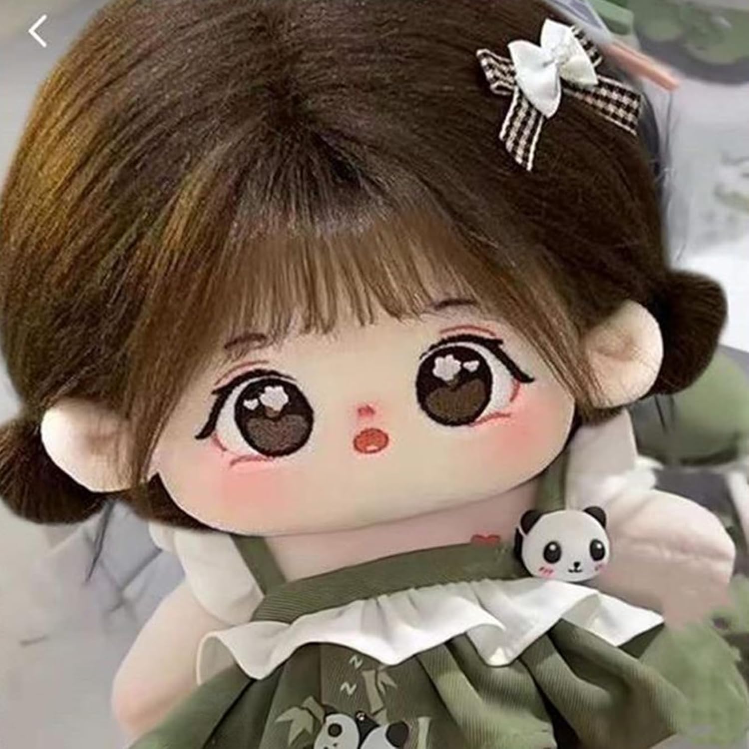 20cm Anime Plush Dolls with Long Hair Doll Clothes and Embroidered Face - Cotton Doll Dress Up for Play or Display