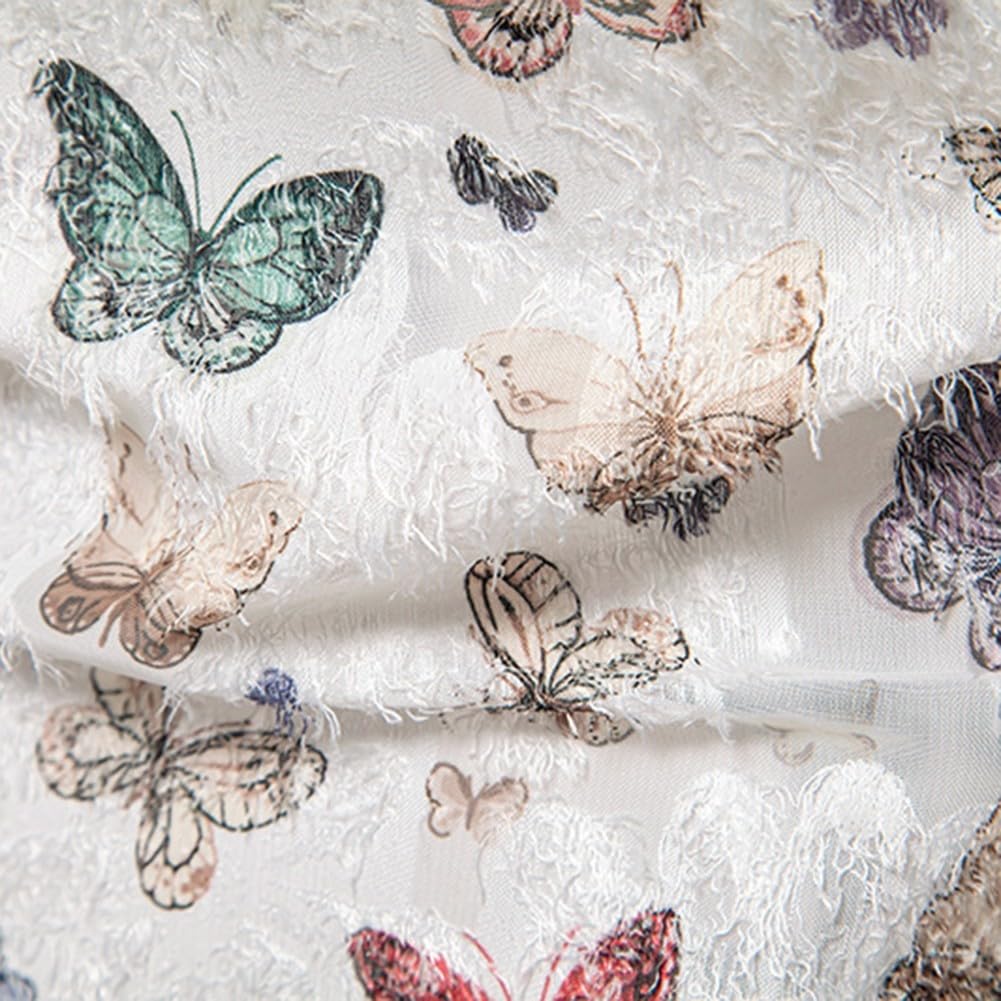 Chemise à manches longues à la mode avec motif papillon pour homme (Couleur L)