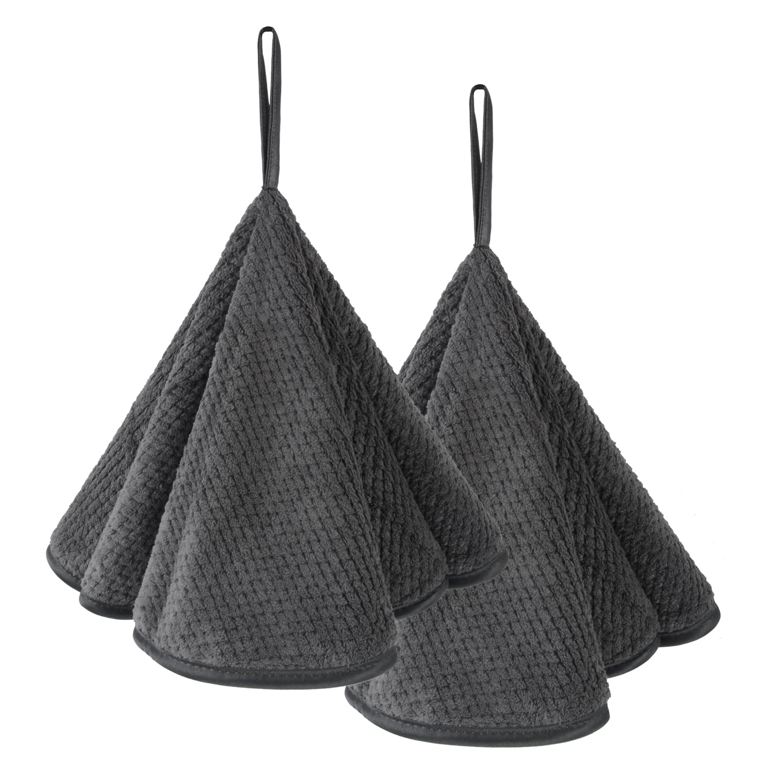VIVOTE Microfibre Hand Towel With Hanging Loops Waffle-Weave Hand Towel