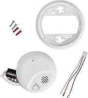 Vista 6 de First Alert SMICO100-AC Interconnect Hardwire - Alarma combinada de humo y monóxido de carbono con batería de respaldo, paquete de 1