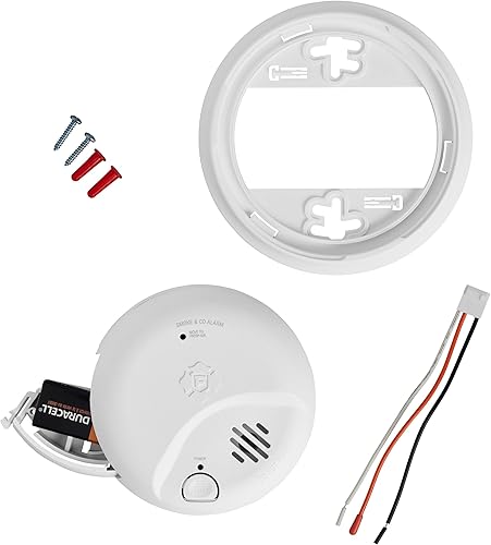 Miniatura 5 de First Alert SMICO100-AC Interconnect Hardwire - Alarma combinada de humo y monóxido de carbono con batería de respaldo, paquete de 1
