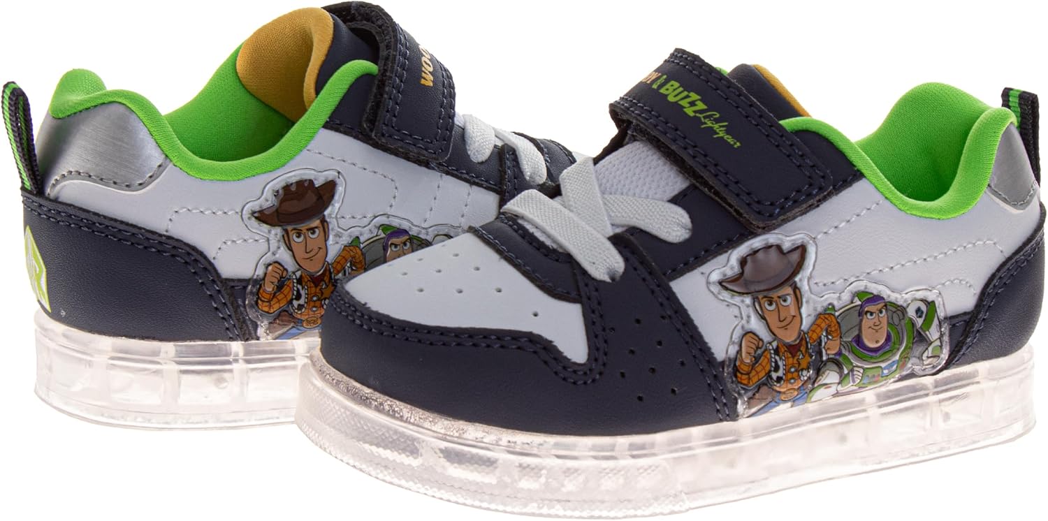 Boys Character Court Light Up Sneakers Paw Patrol Toy Story Mickey Mouse Spider Man Sonic Avengers Casual LED Shoes for Boy Size 6-10 Toddler 11-12 Little Kid - Image 3