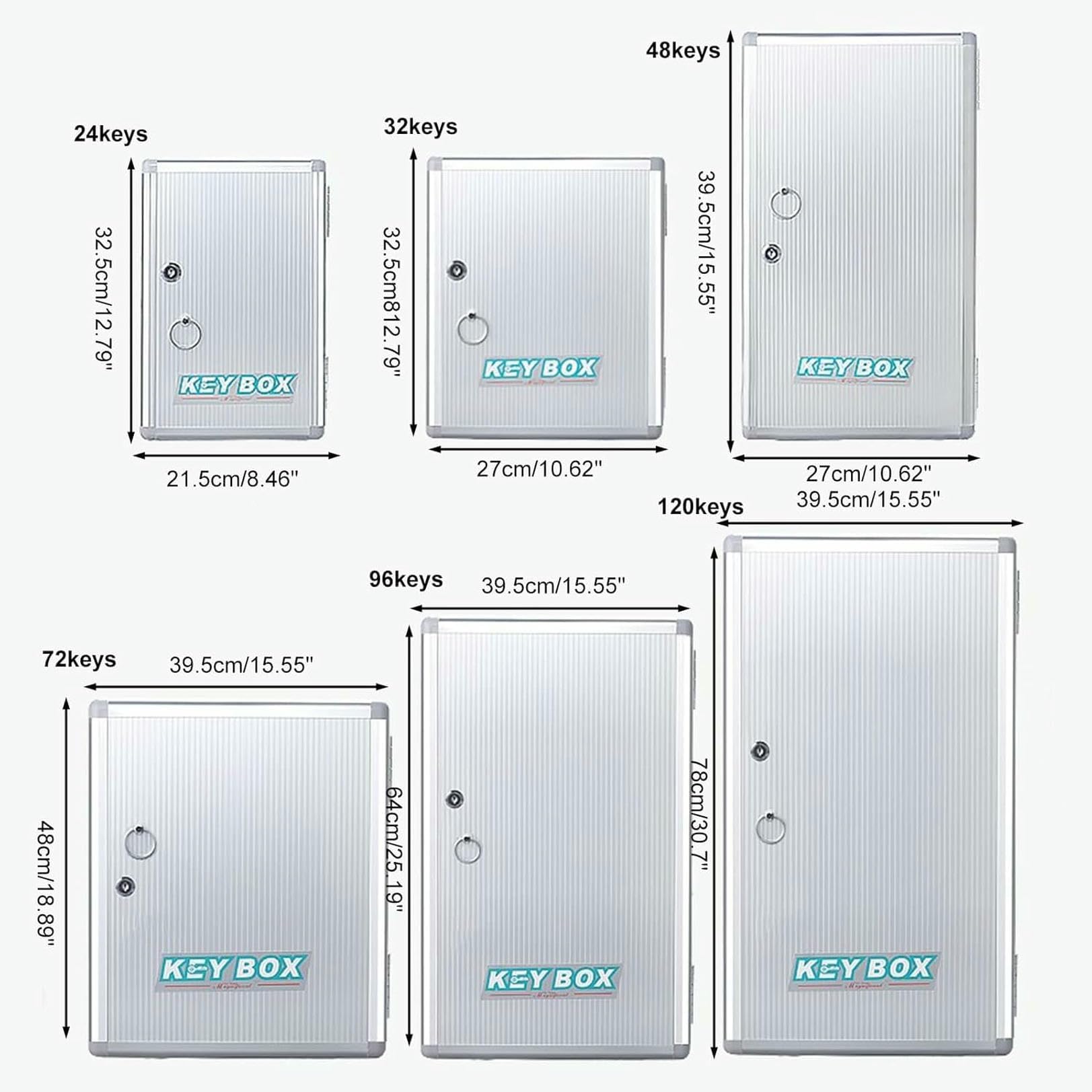 Armoire à clés Murale avec Serrure et Porte-clés, capacité de Rangement pour 48 clés, idéale pour la Maison, Le Bureau, l'école, l'hôtel, Les commerces et Les Locations de Vacances - Solutio