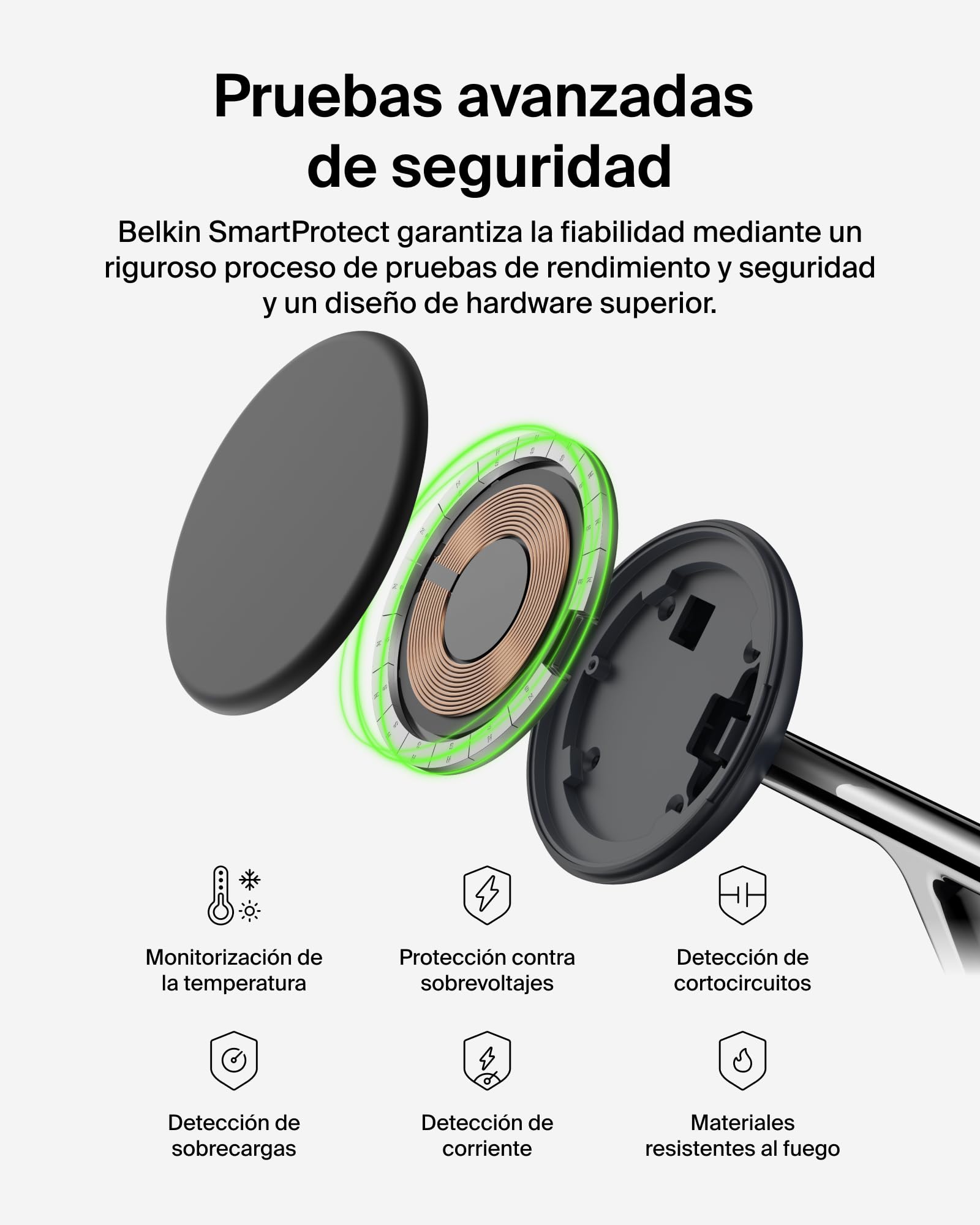 Belkin UltraCharge Pro Cargador Inalámbrico Magnético 3 en 1 Qi2 25W Negro | Estación de Carga Inalámbrica MagSafe, Certificación Qi2.2, iPhone, Apple Watch y Auriculares, Cable USB C y Adaptador 45W