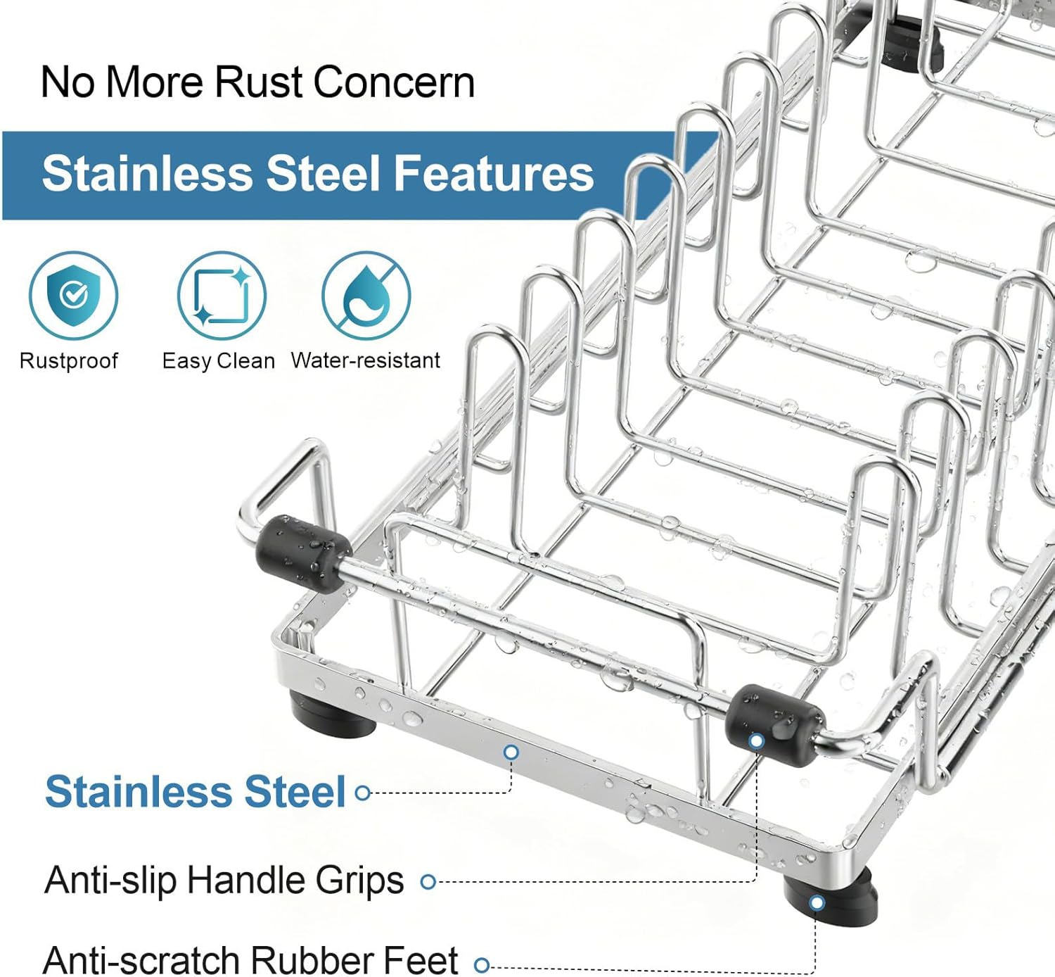GSlife Small Sink Dish Drying Rack - Stainless Steel in Sink Dish Rack for RV Camper, Expandable Kitchen Counter Drainer with Utensil Holder, 13.2''-19.1" L x 6.5" W x 4.3" H, Silver