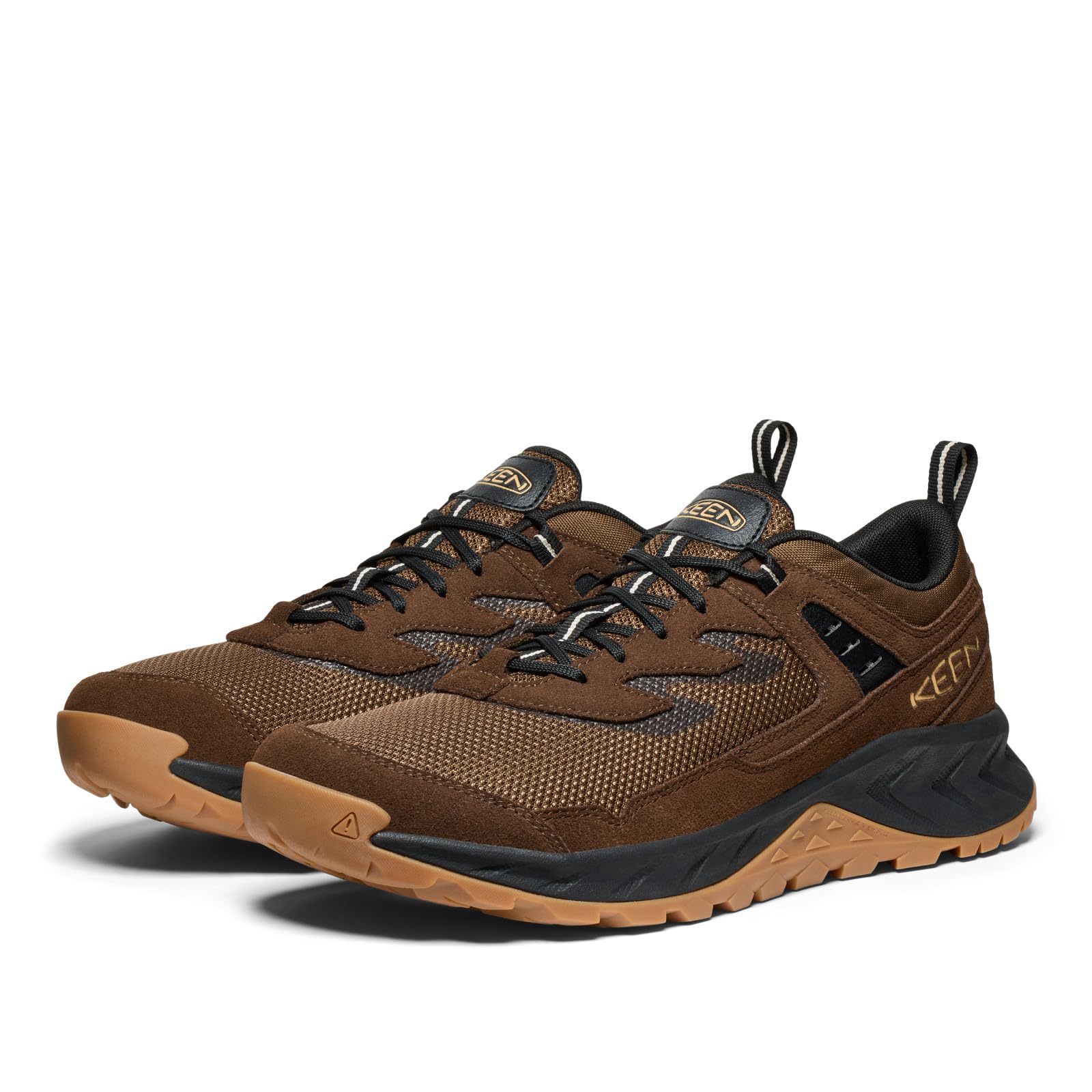 Keen Zapatillas de Senderismo para Hombre, de Piel sintética, Ligeras, Transpirables, con ventilación Baja, para Senderismo, Color Verde Oscuro
