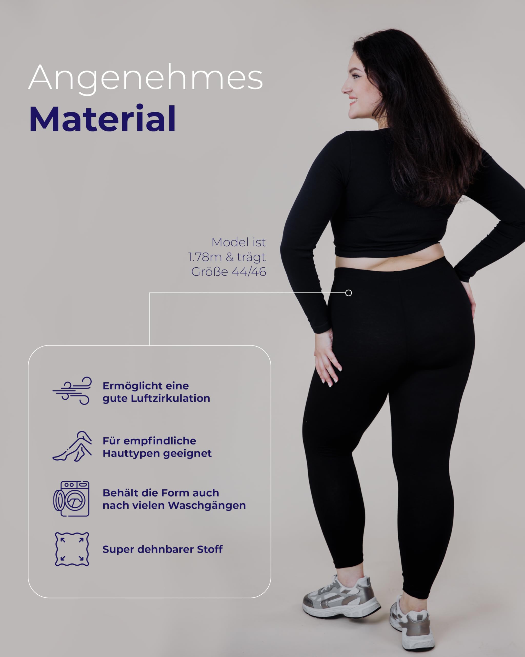SES Leggings Donna Confezione da 2 Cotone