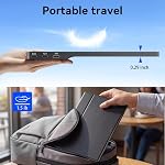Moniteur portable 15.6 de pouce FHD 1080P 60Hz IPS Affichage, double USB-C & Mini HDMI Ports, moniteur de jeu ultra-mince avec Smart Cover, Plug & Jouer pour ordinateur portable PC Téléphone Mac PS5 Commutateur Xbox
