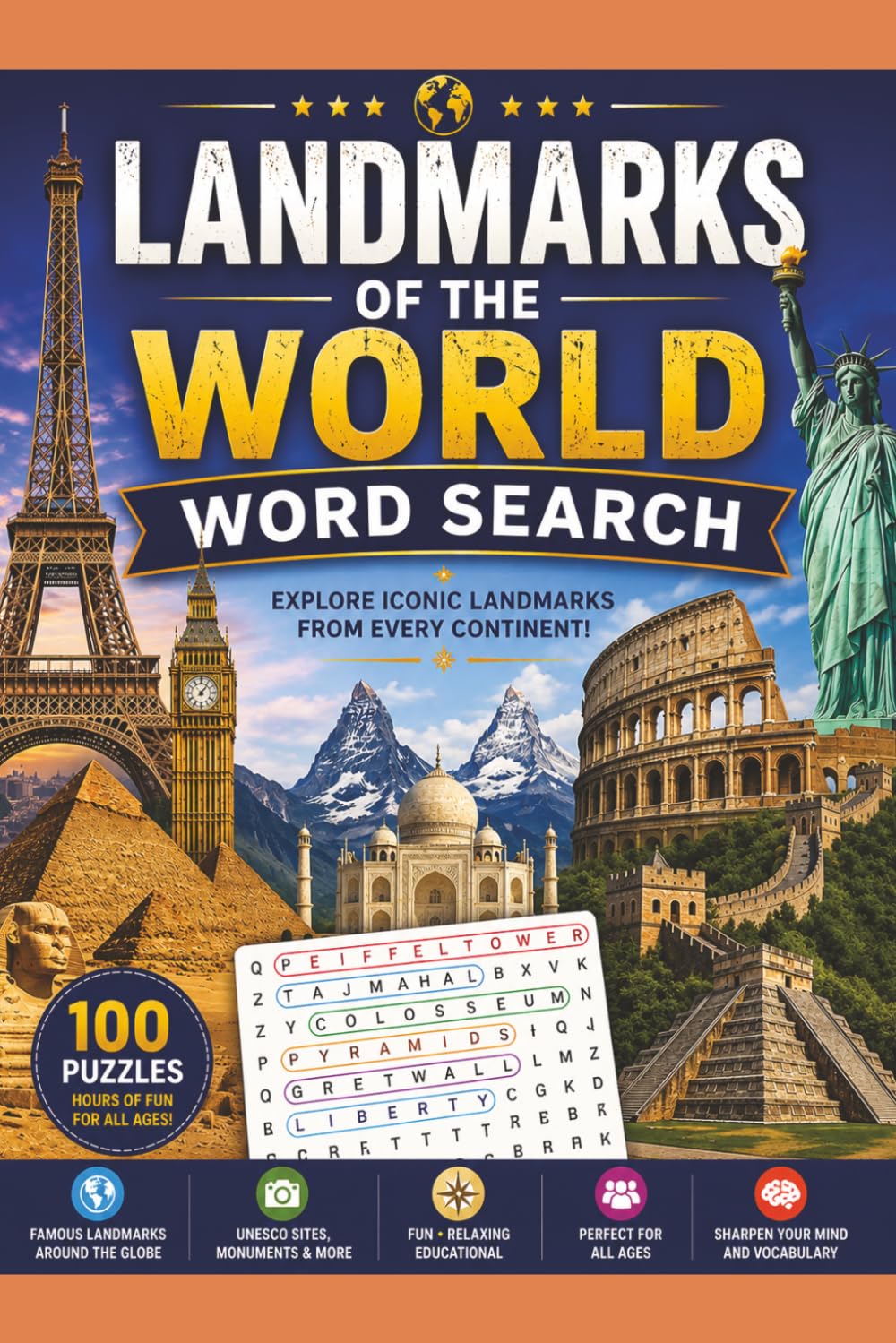 Landmarks of the World Word Search: Explore iconic landmarks from every continent